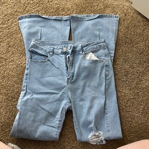 Adorable blue flare jeggings